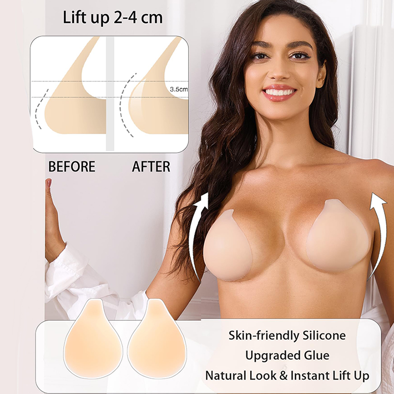 Strapless Bra Adhesive - 1/2 пары женских липких бюстгальтеров с