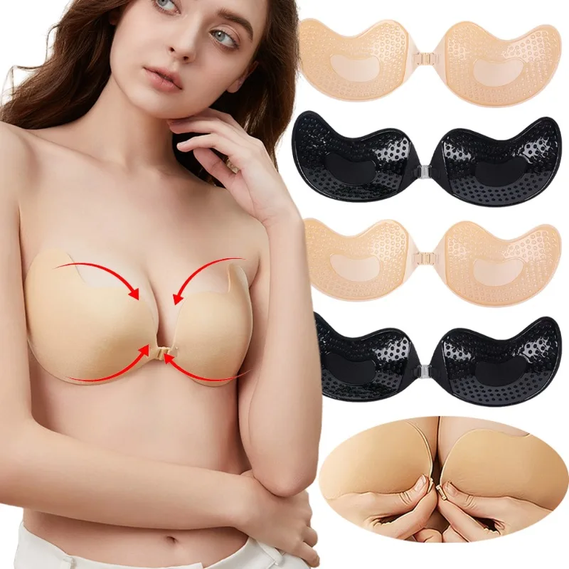 Push Up Bra Silicone - 1/2 шт. невидимый бюстгальтер пуш-ап, летний