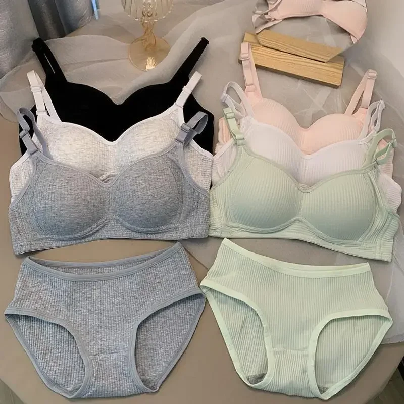 Cotton Bra Everyday - Комплект женского Бесшовного нижнего белья из