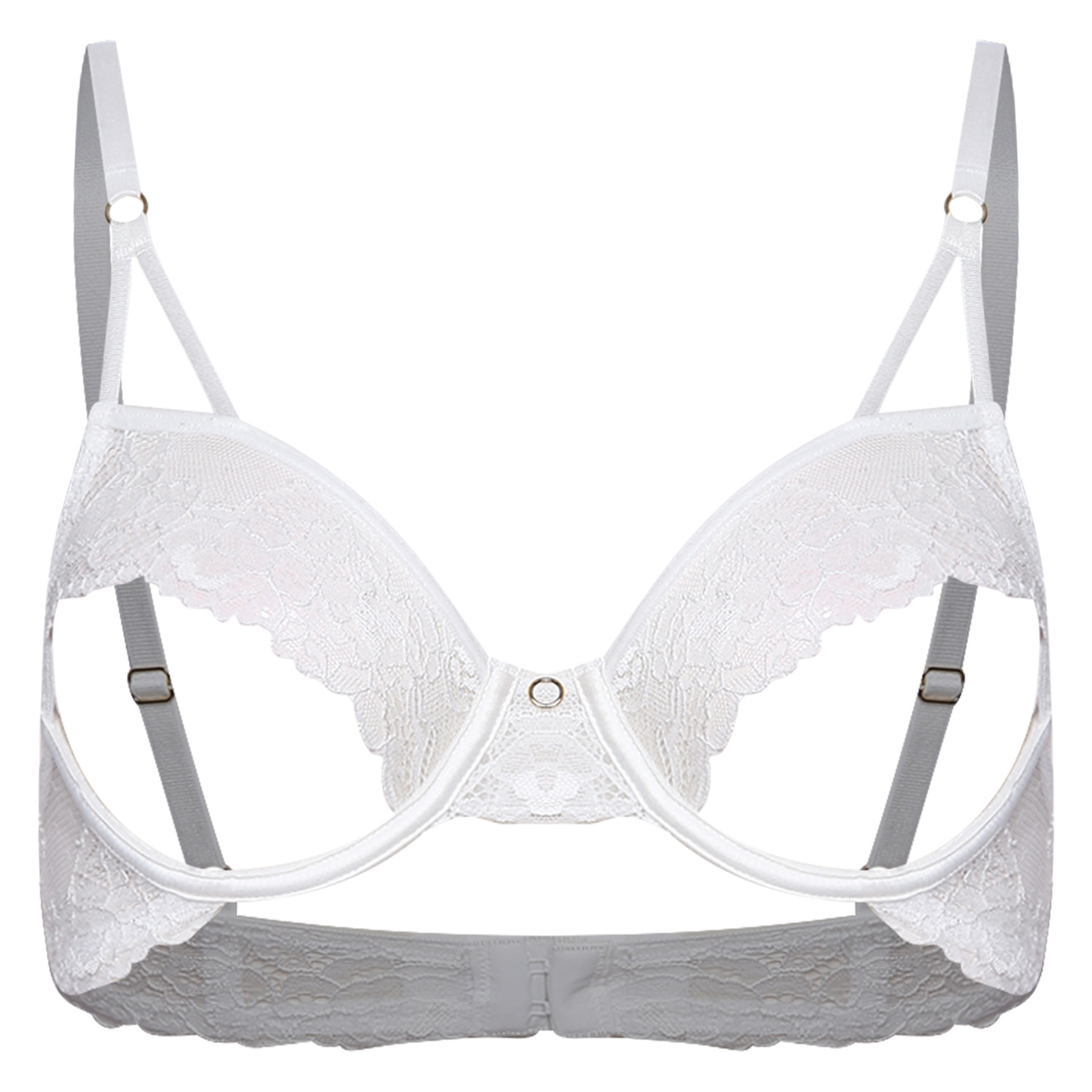 Sheer Mesh Bra - Женский сексуальный бюстгальтер с вырезами, мягкий,