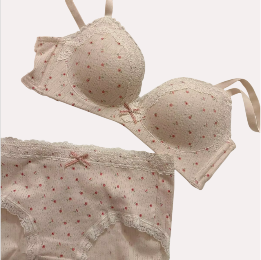 Cotton Bra Everyday - Подростковый сексуальный кружевной бюстгальтер с цветочным