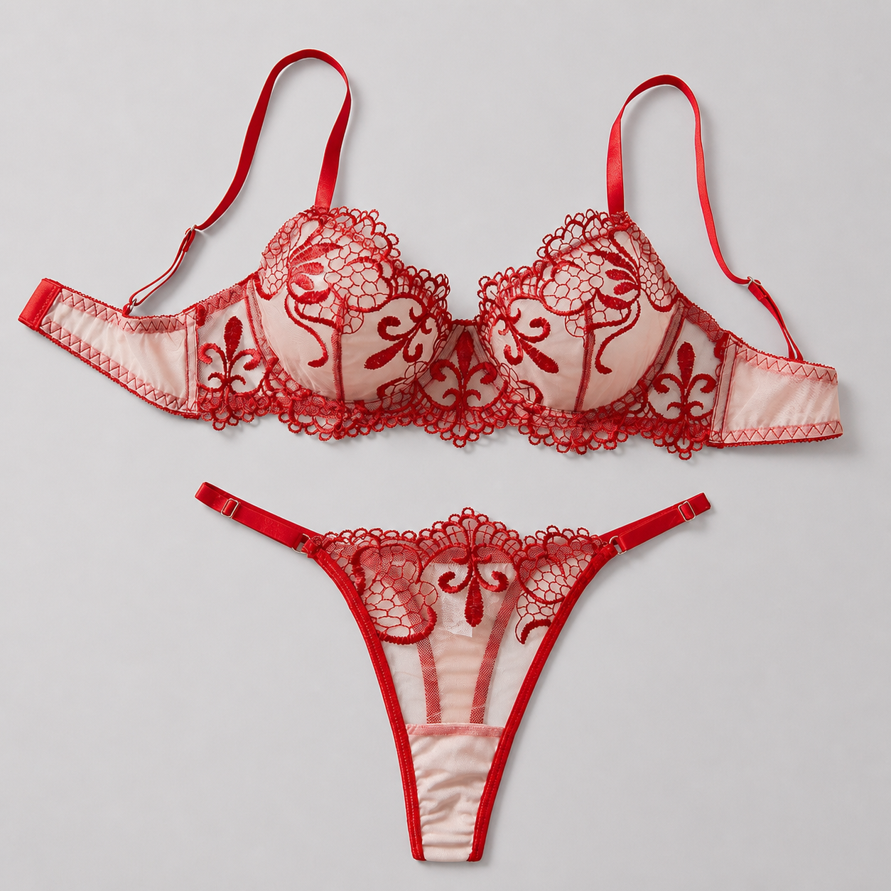 Sheer Mesh Bra - Комплект нижнего белья с двойными чашками