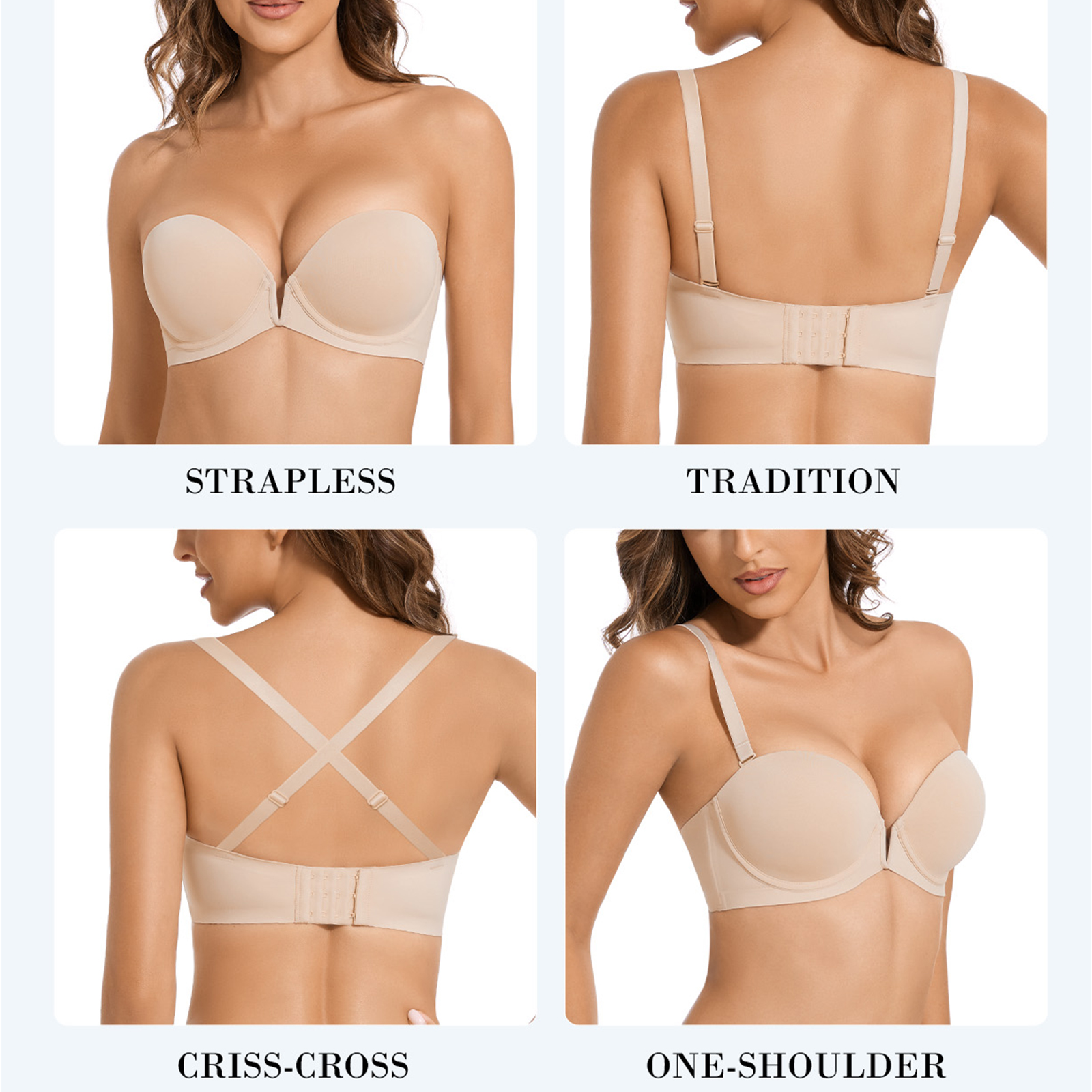 Convertible Bra Multiway - Новый бюстгальтер пуш-ап на косточках с