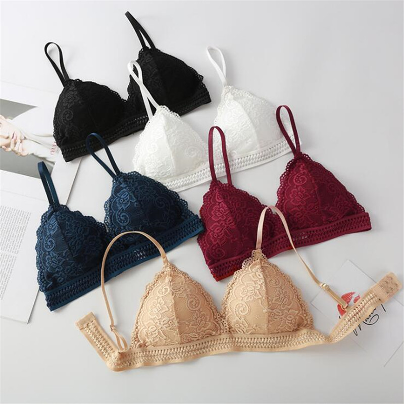 Lace Bralette Set - Новинка 2026: Женский бюстгальтер-треугольник во французском