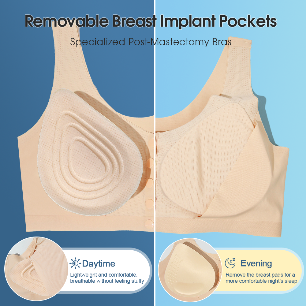 Бесшовный бюстгальтер LERVANLA – обзор и цена Mastectomy Bra Pocket