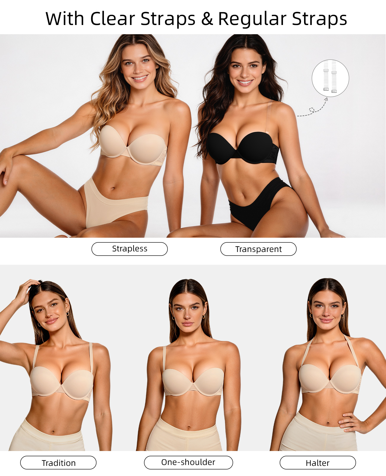 Новый бюстгальтер пуш-ап для ж – обзор и цена Convertible Bra Multiway