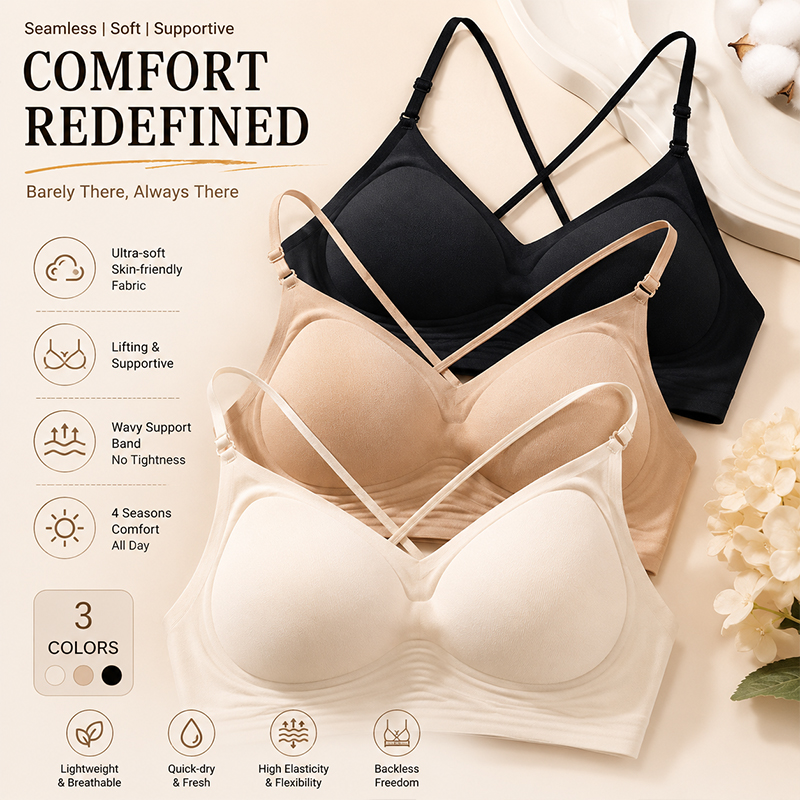 Бесшовный бюстгальтер FINETOO  – обзор и цена Sleep Bra Bralette