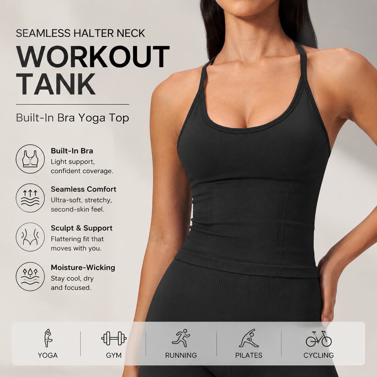 Роскошный спортивный топ 2-в-1 – обзор и цена T Shirt Bra Seamless