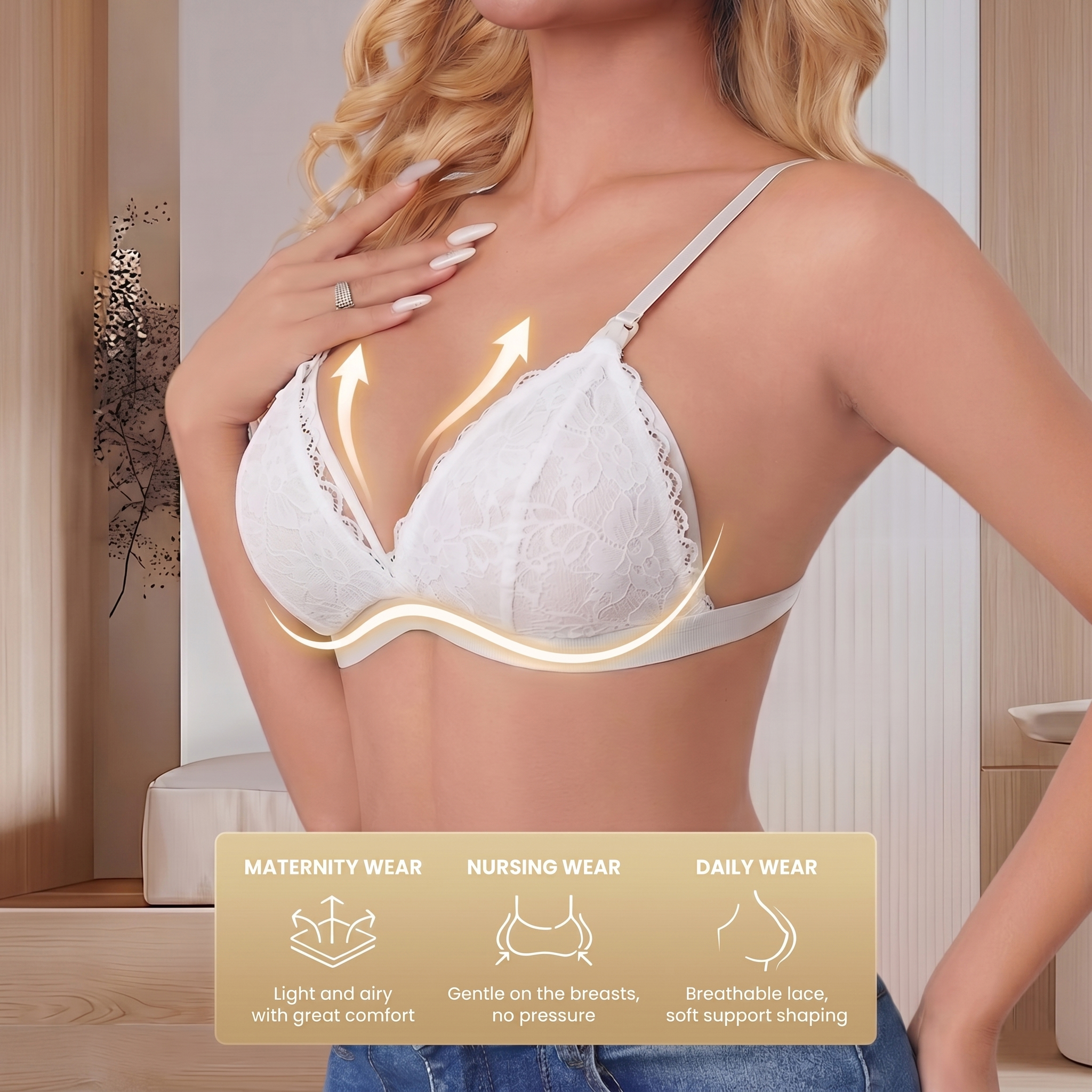 Женский белый кружевной бюстга – обзор и цена Nursing Bra Clip