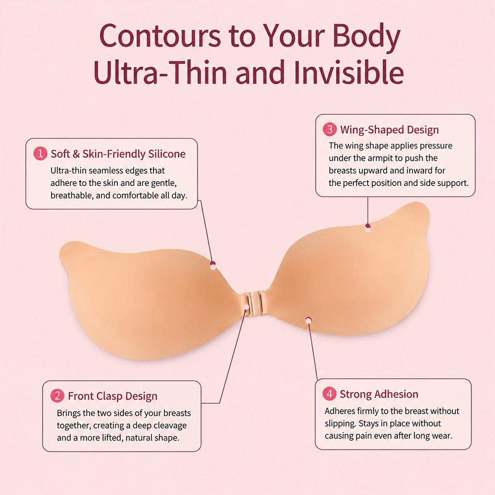 Силиконовый бюстгальтер-невиди – обзор и цена Backless Bra Sticky