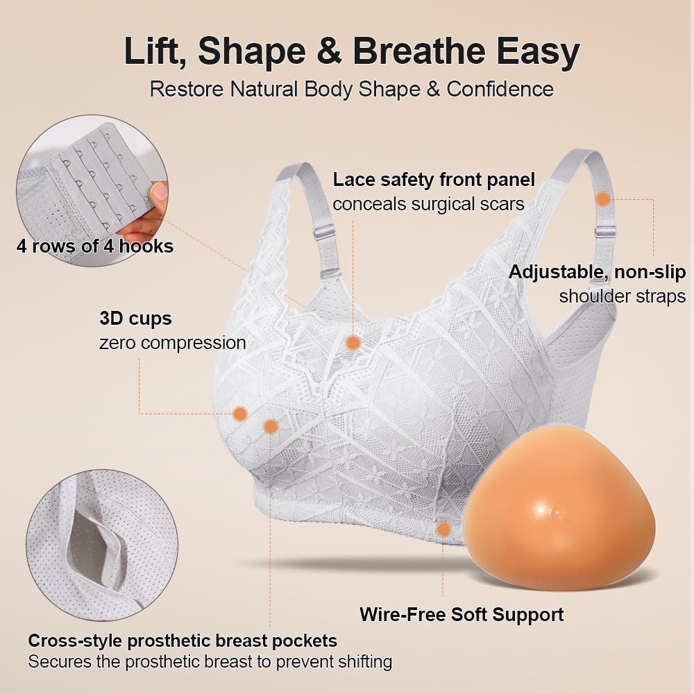 Бюстгальтер LERVANLA с силикон – обзор и цена Mastectomy Bra Pocket